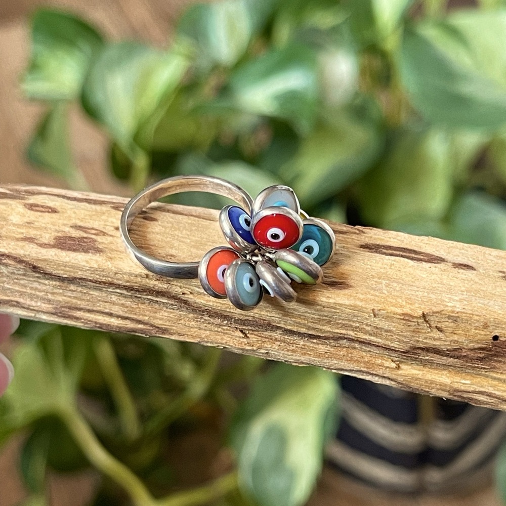 Evil Eye Cluster ring